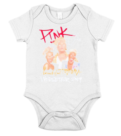 Pink Tour 2019 Beautiful Trauma Short Sleeve Baby One-Piece