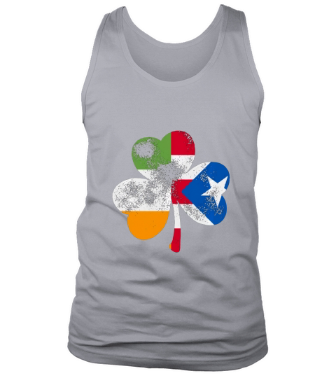 Premium Irish Puerto Rican Shamrock Puerto Rico Flag St Patricks Day shirt - Unisex Long Sleeve Tank Top Unisex