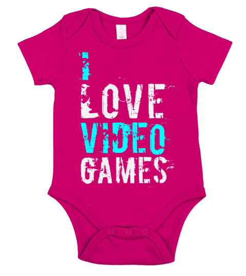 i love video games v1 Short Sleeve Baby One-Piece