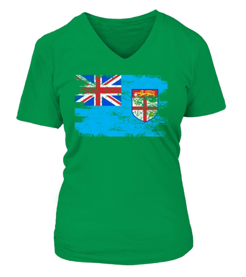 Fiji Shirt Gift Country Flag Patriotic Travel Oceania Light Women's V-Neck T-shirt
