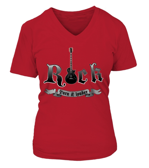 Black rock V-neck T-Shirt Woman