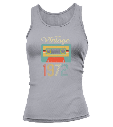 Vintage Cassette 1972 50th Birthday 50 Years Gift Women's Tank Top