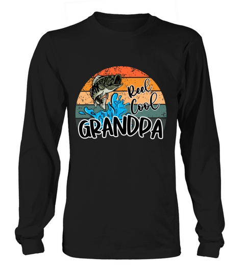 Reel Cool Grandpa sunset, Fishing lover gift Women's Long Sleeve