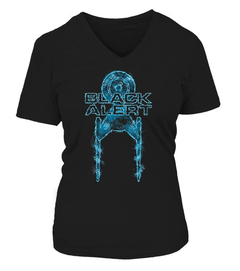 Black Alert V-neck T-Shirt Woman