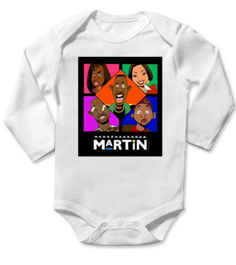 Martin Lawrence Cartoon Characters Long Sleeve Baby One-Piece
