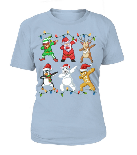 Dabbing Santa Elf Friends Christmas Women's T-Shirt