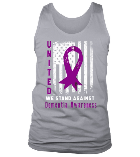 United We Stand Against Dementia Awareness American Flag Tank Top Unisex