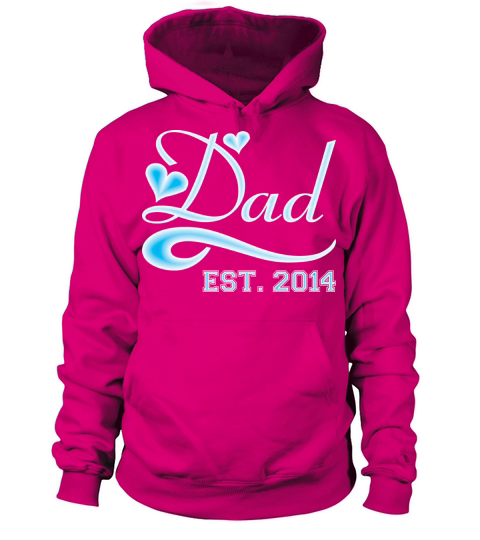 Dad Established 2014 Happy Fathers Day Women's Hoodie