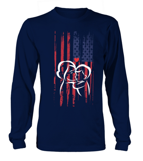 Mothers Day Pride American Flag Long sleeved Unisex