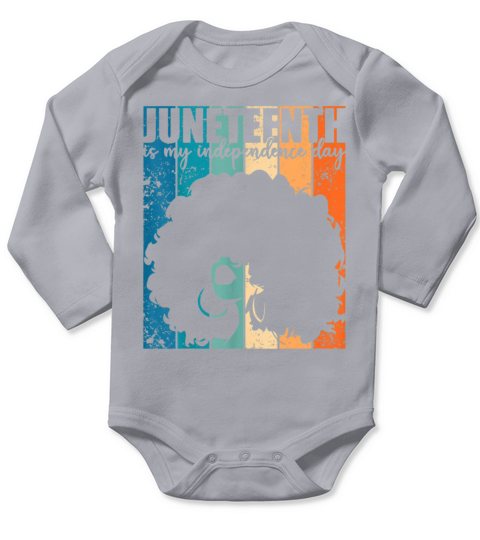 Juneteenth My Independence Day Afro Women Melanin Long Sleeve Baby One-Piece