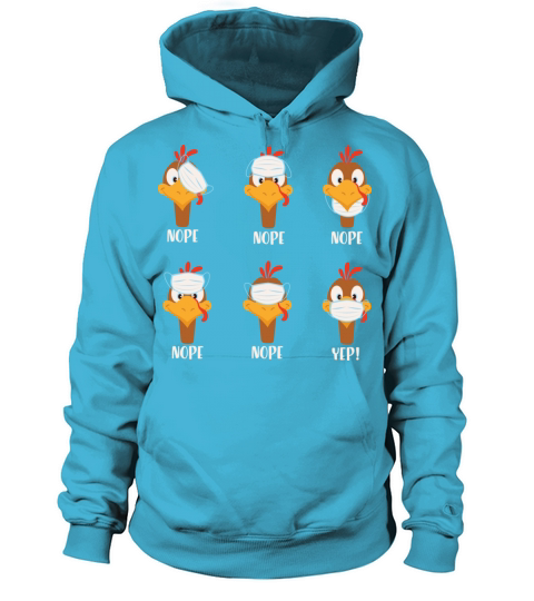 Funny Thanksgiving 2020 Turkey Wear Mask Wrong Women's Hoodie