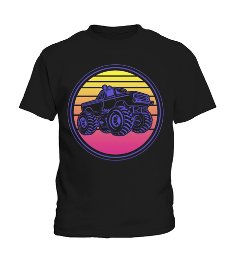 Retro Vintage Monster Truck Kids T-Shirt