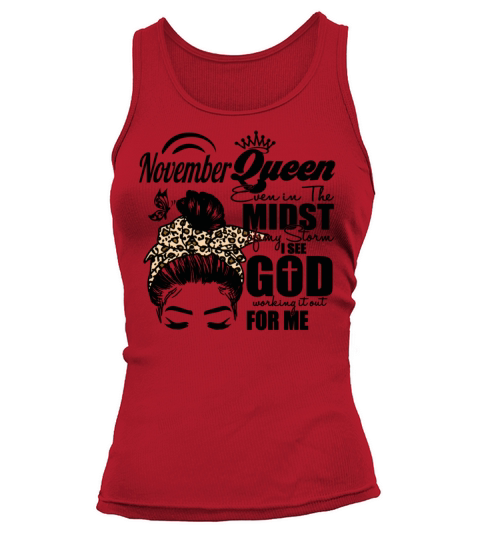 November Queen Leopard Birthday Girl Womens Women's Tank Top