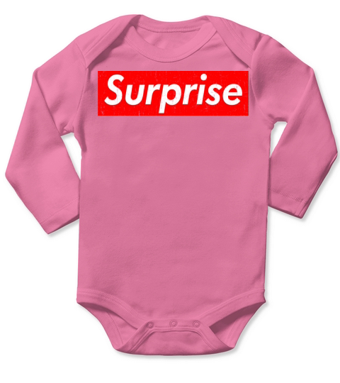 SURPRISE SUPREME RED LABLE USED Long Sleeve Baby One-Piece