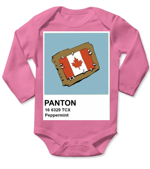 Canada Flag Instax Long Sleeve Baby One-Piece