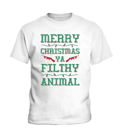 MERRY CHRISTMAS YA FILTHY ANIMAL BASEBALL SHIRT t-shirt Kids T-Shirt