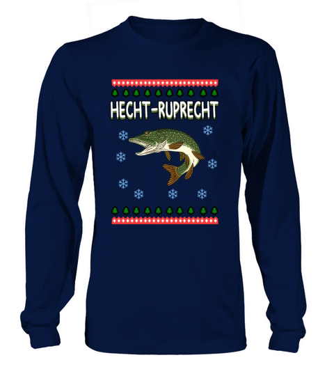 Hecht Ruprecht Christmas fishing fishery present Men's Long Sleeve