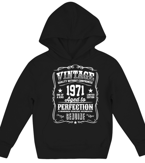 Vintage 1971 Aged to Perfection Kids Hoodie