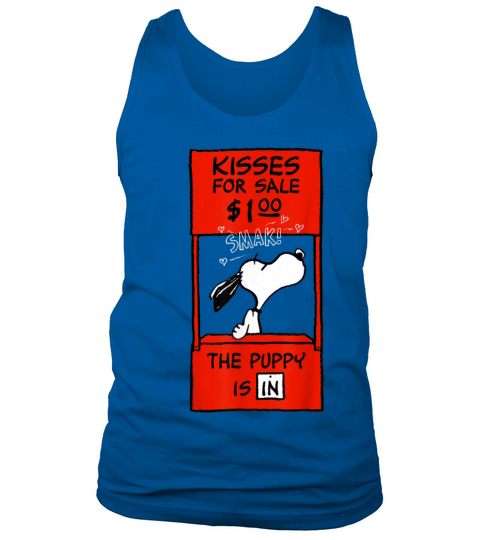 FUnny Peanuts Snoopy Kisses Valentines Men's Tank Top