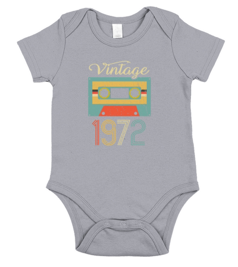 Vintage Cassette 1972 50th Birthday 50 Years Gift Short Sleeve Baby One-Piece
