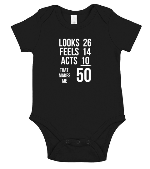 50th Birthday Short Sleeve Baby One-Piece