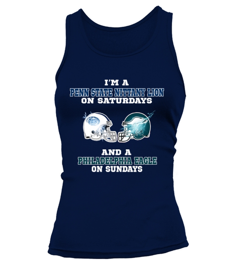 Im a Penn State Nittany Lion on Saturdays and a Philadelphia Eagle on Sundays shirt - Ladies V-Neck Tank top Woman