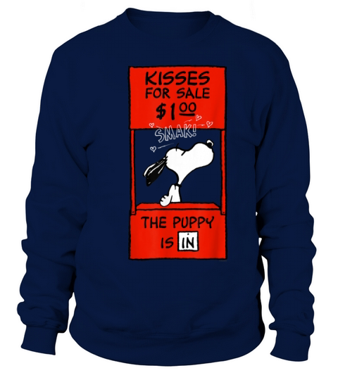 FUnny Peanuts Snoopy Kisses Valentines Women's Sweatshirt