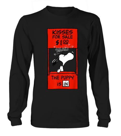 FUnny Peanuts Snoopy Kisses Valentines Men's Long Sleeve