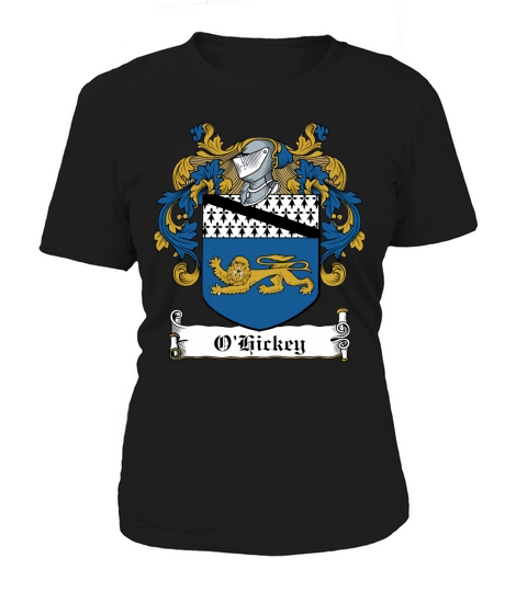 OHickey Coat of Arms Irish Family Crests Women's T-Shirt