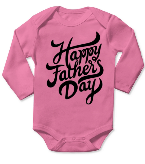 Happy Fathers Day Vintage T Shirt Long Sleeve Baby One-Piece