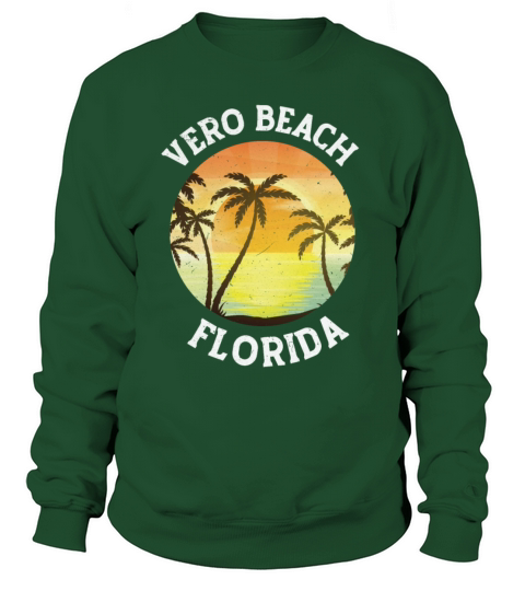 Vintage Vero Beach Florida Retro 70s 80s Souvenir Men's Sweatshirt