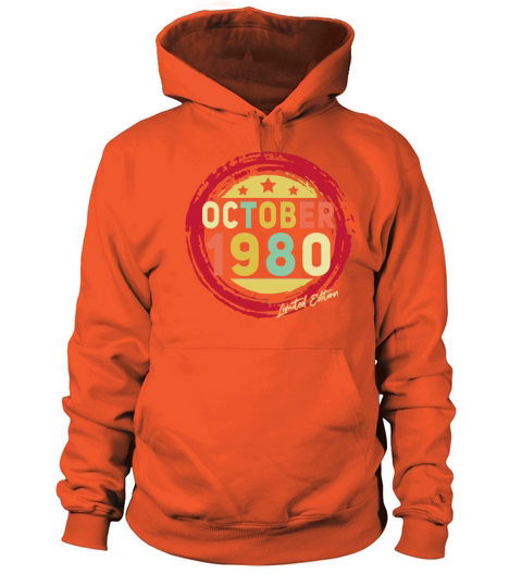 Born October 1980 Vintage Gift Women's Hoodie