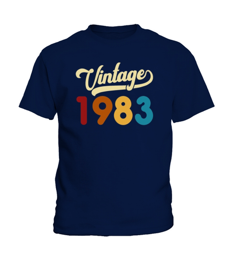 Vintage 1983 Retro Style 38th Birthday Gift Kids T-Shirt