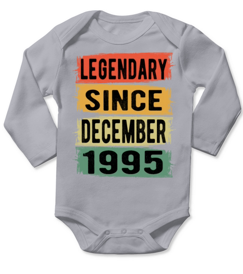 Birthday Retro Legendary December 1995 Long Sleeve Baby One-Piece