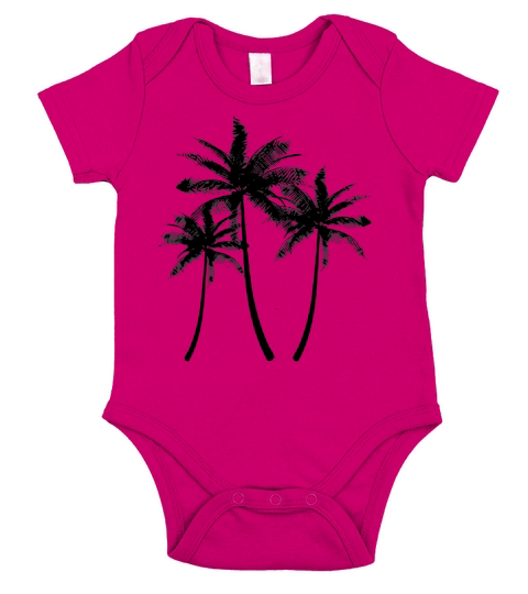 Palm trees Short Sleeve Baby One-Piece