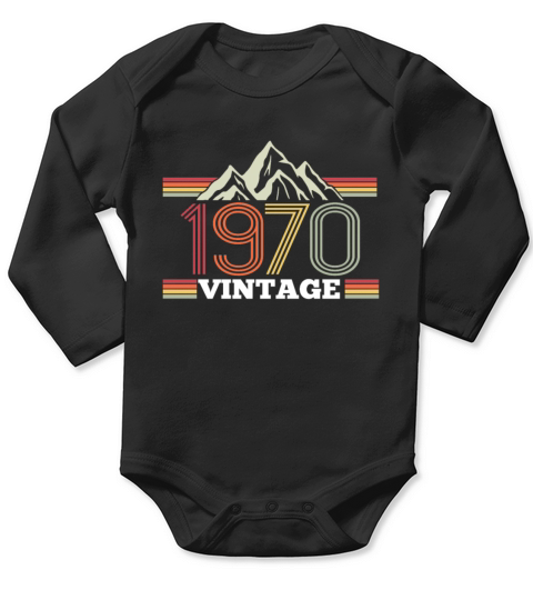 Birthday 1970 vintage Long Sleeve Baby One-Piece