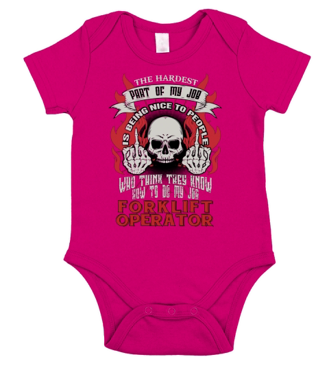 FORKLIFT OPERATOR Hardest my job Short Sleeve Baby One-Piece