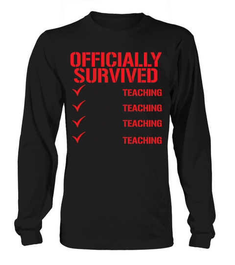 Officially Survived Checkbox 2022 Teachers Women's Long Sleeve