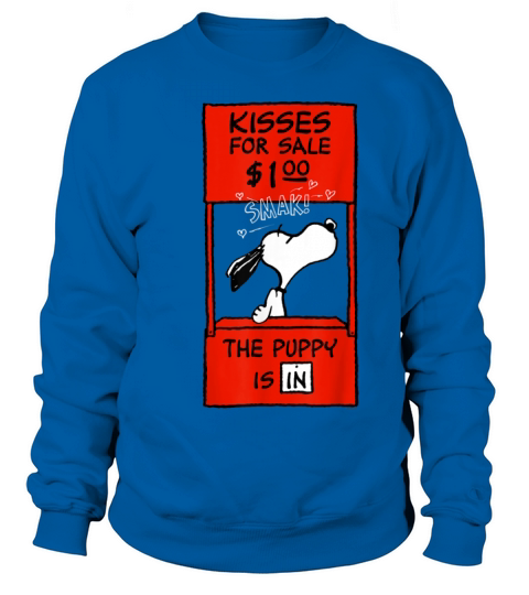 FUnny Peanuts Snoopy Kisses Valentines Men's Sweatshirt