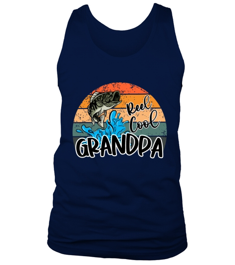 Reel Cool Grandpa sunset, Fishing lover gift Men's Tank Top