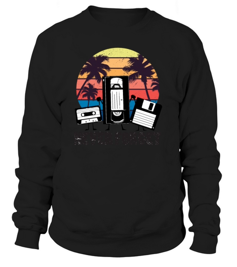 Never forget 90s VHS T-shirt floppy disk Women's Sweatshirt
