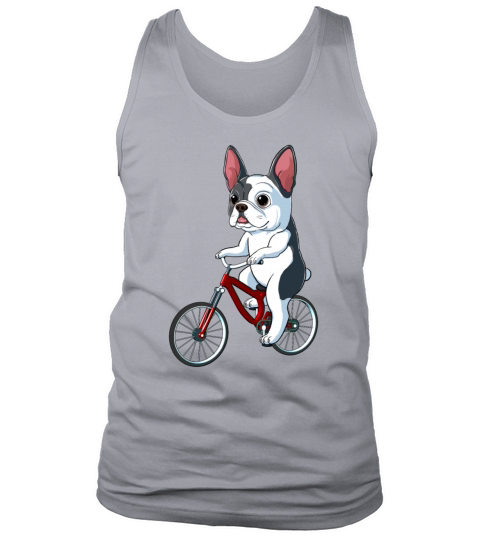 French Bulldog on a Bicycle Tank Top Unisex