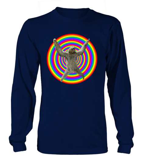 Magic Rainbow Sloth Men's Long Sleeve