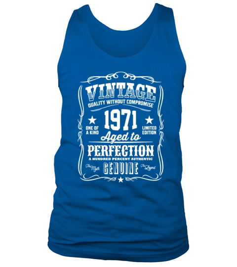 Vintage 1971 Aged to Perfection Tank Top Unisex