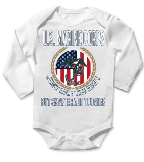 Funny Best Gift Marines Retirement Veterans Long Sleeve Baby One-Piece