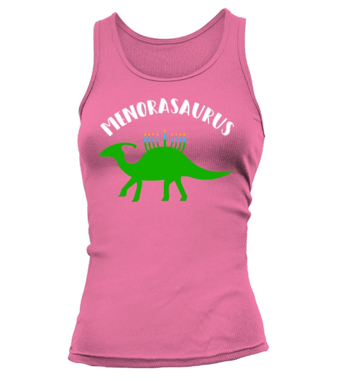 Funny Hanukkah Menorasaurus Dinosaur Menorah Women's Tank Top