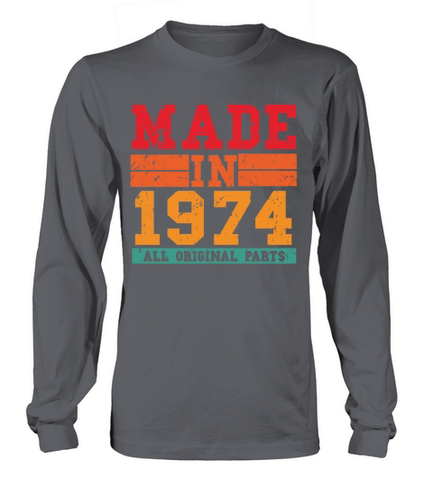1974 Birthday Vintage Saying Men's Long Sleeve
