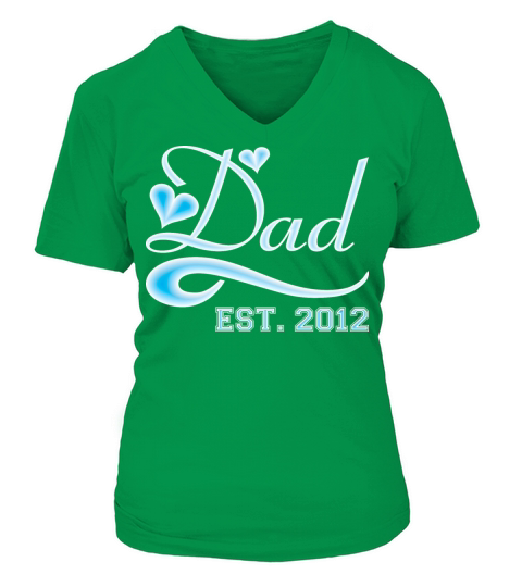 Dad Established 2012 Happy Fathers Day Women's V-Neck T-shirt