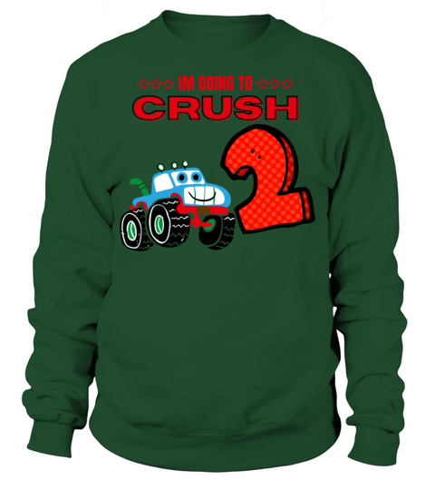 Im Going To Crush 2 Second 2nd Birthday For Kids Men's Sweatshirt