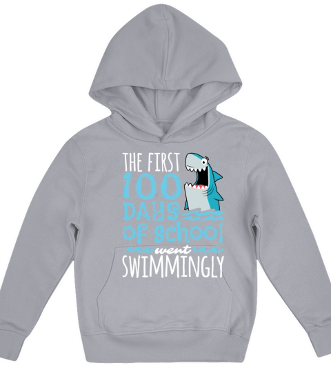 100 Days Of School Shark Kids Hoodie